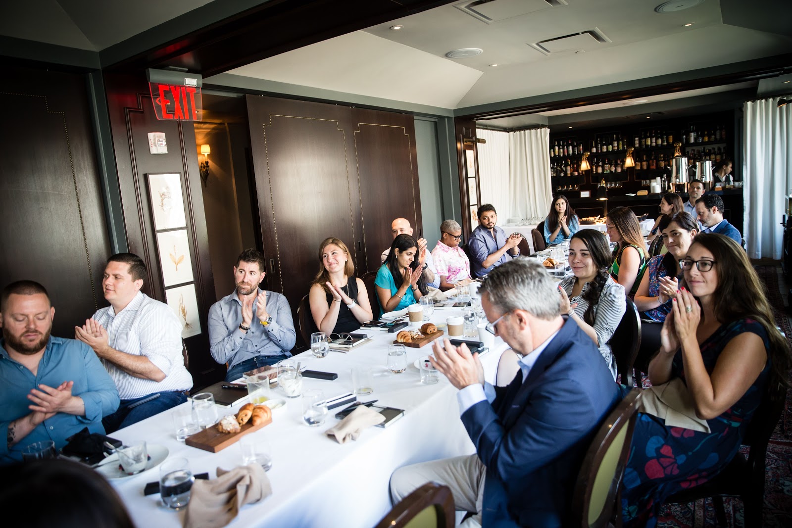 Industry professionals gathering at Media.net’s leadership breakfast event on adtech transparency and fraud.