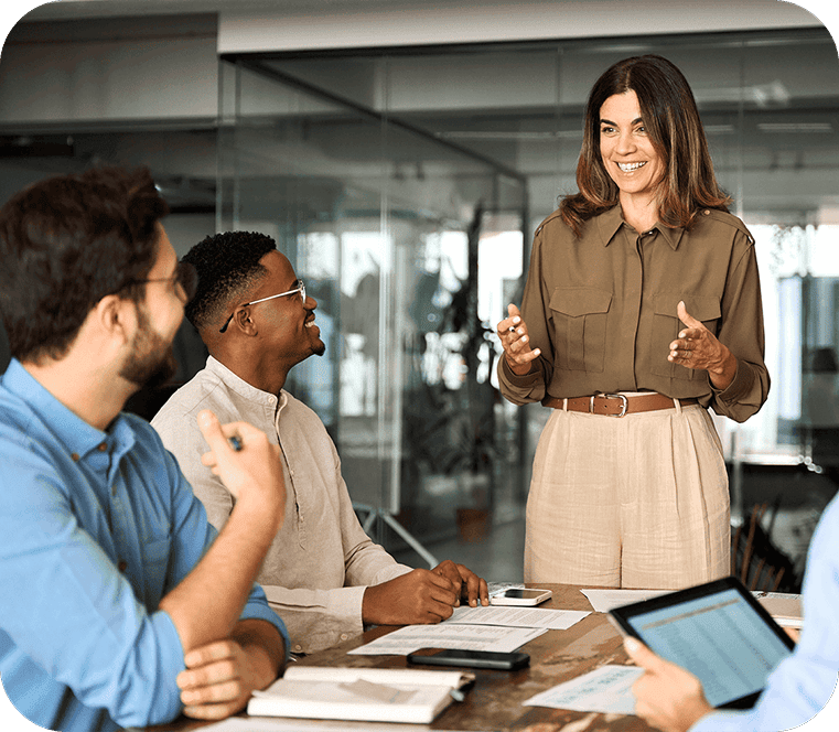 Publishers collaborating in a metiing with SSP partners to drive revenue strategies